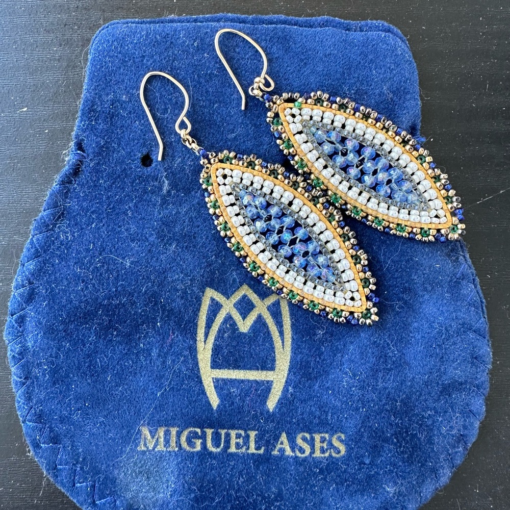 Miguel Ases beaded earrings - Picture 1 of 3